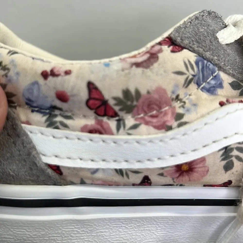 VANS Old Skool Gray, Floral, Butterfly Sneakers 5